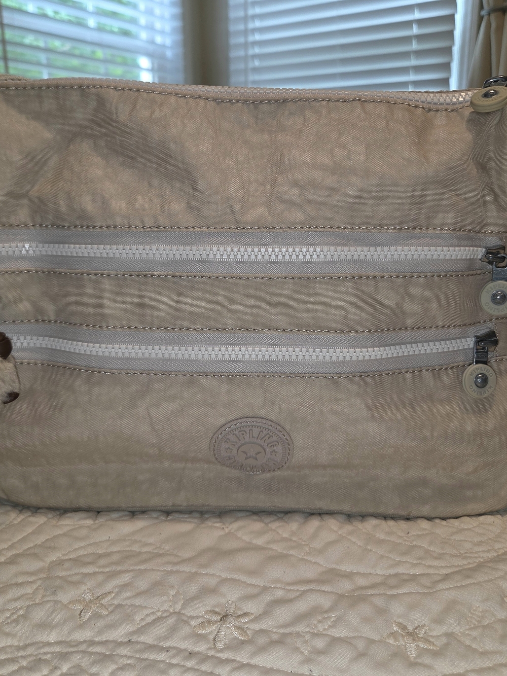 Kipling Nylon Crossbody Bag in Light Taupe